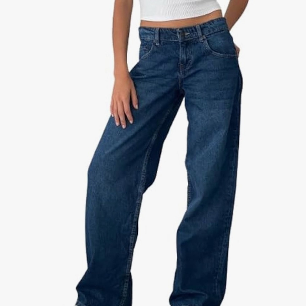 Sincerely Jules Women's low rise baggy  Jeans - Dark Blue